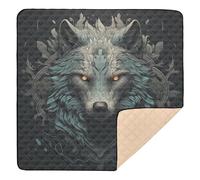 xigua Baby Play Mat - 127 X 127 cm Foldable Waterproof Baby Play Mats for Floor, Wolf Soft Foam Crawling Mat for Babies and Toddlers Infants, Machine Washable