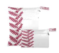 xigua Baseball Stripes Wet Bag Nappy Bag,2 PCS Wet Dry Bag, Reusable Produce Bags,Waterproof Washable Hanging Large Two Zippered Pockets for Baby Diaper Travel Beach Pool Daycare Gym Bag326