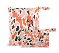 xigua Beautiful Little Flowers Wet Bag Nappy Bag,2 PCS Wet Dry Bag, Reusable Produce Bags,Waterproof Washable Hanging Large Two Zippered Pockets for Baby Diaper Travel Beach Pool Daycare Gym Bag694