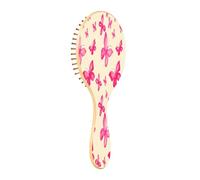 xigua Beautiful Red Butterfly Hair Brush,Massage Wooden Hairbrush Reducing Hair Breakage and Frizzy,No More Tangle for All Hair Types246