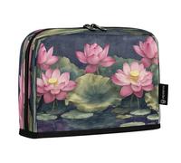 xigua Beautiful Watercolor Lotus Flowers Big Capacity Pencil Case Large Pencil Pen Pouch Bag for School College Office Organizer for Student Teens Girls Adults737