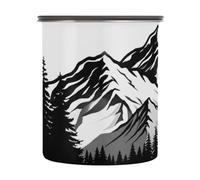 xigua Black and White Mountain Range Airtight Coffee Storage Canister 900ml,Stainless Steel Kitchen Food Storage Container for Grounds Coffee,Beans,Tea,Grains & Sugar654