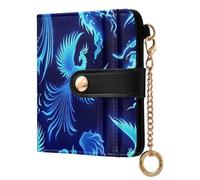 xigua Blue Phoenix Women's RFID Wallet -Sof Leather Small Ladies Purse with Zipper Coin Pocket & ID Window - Purse Card Holder for Women699