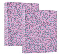 xigua Blue Stars 3 Ring Binders 1.5 Inch Round Rings Binder Clear Presentation View Holds 200 Sheets for Letter Binder Pouches Office Supplies-2 Pack