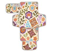 xigua Boho Floral Kaleidoscope Portable Diaper Changing Pad, Waterproof Baby Changing Mat with Storage Pocket & Built-in Pillow, Foldable Travel Pad, Newborn Gift Set for Boy Girl