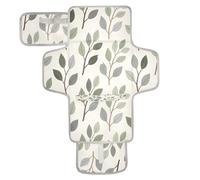 xigua Botanical Design Portable Diaper Changing Pad, Waterproof Baby Changing Mat with Storage Pocket & Built-in Pillow, Foldable Travel Pad, Newborn Gift Set for Boy Girl