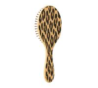 xigua Brown Leopard Print Texture Hair Brush,Massage Wooden Hairbrush Reducing Hair Breakage and Frizzy,No More Tangle for All Hair Types273