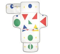 xigua Cartoon Building Blocks Portable Diaper Changing Pad, Waterproof Baby Changing Mat with Storage Pocket & Built-in Pillow, Foldable Travel Pad, Newborn Gift Set for Boy Girl