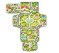 xigua Cartoon Town Map Portable Diaper Changing Pad, Waterproof Baby Changing Mat with Storage Pocket & Built-in Pillow, Foldable Travel Pad, Newborn Gift Set for Boy Girl