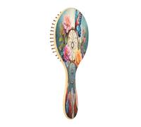 xigua Catching Dreams Feathers Hair Brush,Massage Wooden Hairbrush Reducing Hair Breakage and Frizzy,No More Tangle for All Hair Types94