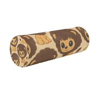 xigua Cervical Neck Roll, Cartoon Lion Round Pillow Washable Memory Foam Pillow, Bolster Pillow for Improved Sleeping, Travel, Home