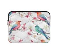 xigua Colorful Birds Pattern Laptop Sleeve 13-14 Inch Laptop Sleeve Bag, Shockproof Laptop Case Tablet Liner Pouch