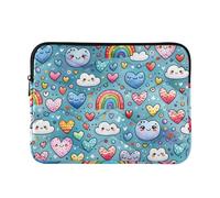 xigua Colorful Clouds Rainbows Laptop Sleeve 13-14 Inch Laptop Sleeve Bag, Shockproof Laptop Case Tablet Liner Pouch