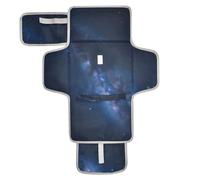 xigua Cosmos Space Galaxy Portable Diaper Changing Pad, Waterproof Baby Changing Mat with Storage Pocket & Built-in Pillow, Foldable Travel Pad, Newborn Gift Set for Boy Girl