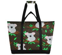 xigua Cute Cartoon Koala Insulated Reusable Grocery Bags, Large Heavy Duty Shopping Tote, Foldable Cooler Bag with Handles for Fruit Vegetable Clothes Toys and Picnic514