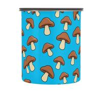 xigua Cute Mushrooms Airtight Coffee Storage Canister 900ml,Stainless Steel Kitchen Food Storage Container for Grounds Coffee,Beans,Tea,Grains&sugar789