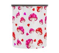 xigua Cute Mushrooms Airtight Coffee Storage Canister 900ml,Stainless Steel Kitchen Food Storage Container for Grounds Coffee,Beans,Tea,Grains&sugar1470