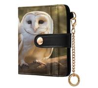 xigua Cute Owl Wallet for Women, Small Slim PU Leather Credit Card Wallets RFID Blocking Bifold, Zipper Coin Pocket Purse