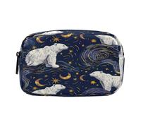 xigua Cute Polar Bear and Moon Big Capacity Pencil Case,Pencil Pen Pouch Bag Cosmetic Bag Storage Case Middle School College Office Organizer for Student Teens Girls Adults339