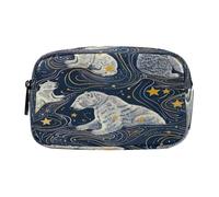 xigua Cute Polar Bear and Moon Big Capacity Pencil Case,Pencil Pen Pouch Bag Cosmetic Bag Storage Case Middle School College Office Organizer for Student Teens Girls Adults338