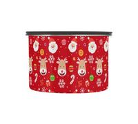 xigua Cute Santa Claus and Deer Airtight Coffee Storage Canister 500ml,Stainless Steel Kitchen Food Storage Container for Grounds Coffee,Beans,Tea,Grains & Sugar872
