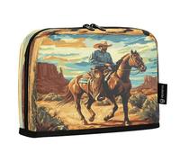 xigua Desert America Troops Cowboy Big Capacity Pencil Case Large Pencil Pen Pouch Bag for School College Office Organizer for Student Teens Girls Adults255
