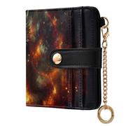 xigua Dragon Fire Dungeon Wallet for Women, Small Slim PU Leather Credit Card Wallets RFID Blocking Bifold, Zipper Coin Pocket Purse
