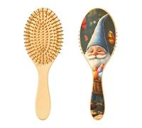 xigua Easter Cute Gnome and Eggs Hair Brush,Massage Wooden Hairbrush Reducing Hair Breakage and Frizzy,No More Tangle for All Hair Types549