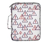 xigua Expandable Filing Folder Bag - Label-Ready Design File Storage Bag with 3-Ring Detachable Binder, 7-Section Accordion Organizer-Warning Signs