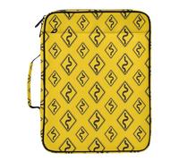 xigua Expandable Filing Folder Bag - Label-Ready Design File Storage Bag with 3-Ring Detachable Binder, 7-Section Accordion Organizer-Caution Signs