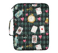 xigua Expandable Filing Folder Bag - Label-Ready Design File Storage Bag with 3-Ring Detachable Binder, 7-Section Accordion Organizer-Playing Cards