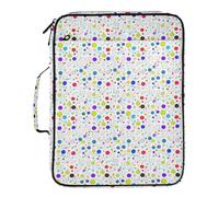 xigua Expandable Filing Folder Bag - Label-Ready Design File Storage Bag with 3-Ring Detachable Binder, 7-Section Accordion Organizer-Bones and Polka Dots