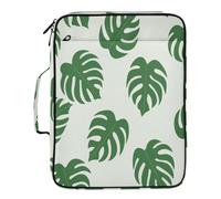 xigua Expandable Filing Folder Bag - Label-Ready Design File Storage Bag with 3-Ring Detachable Binder, 7-Section Accordion Organizer-Tropical Banana Leaves