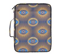 xigua Expandable Filing Folder Bag - Label-Ready Design File Storage Bag with 3-Ring Detachable Binder, 7-Section Accordion Organizer-Diamond and Eyes