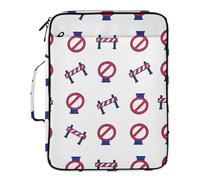 xigua Expandable Filing Folder Bag - Label-Ready Design File Storage Bag with 3-Ring Detachable Binder, 7-Section Accordion Organizer-No Entry Barricade Signs