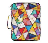 xigua Expandable Filing Folder Bag - Label-Ready Design File Storage Bag with 3-Ring Detachable Binder, 7-Section Accordion Organizer-Stained Glass