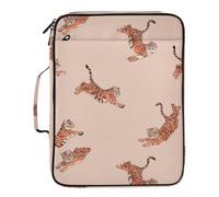 xigua Expandable Filing Folder Bag - Label-Ready Design File Storage Bag with 3-Ring Detachable Binder, 7-Section Accordion Organizer-Cute Tiger