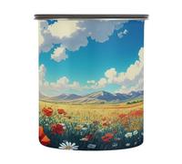 xigua Floral Pattern Airtight Coffee Storage Canister 900ml,Stainless Steel Kitchen Food Storage Container for Grounds Coffee,Beans,Tea,Grains & Sugar315