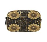 xigua Golden Sunflower Big Capacity Pencil Case,Pencil Pen Pouch Bag Cosmetic Bag Storage Case Middle School College Office Organizer for Student Teens Girls Adults795