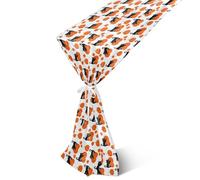 xigua Halloween Pumpkin and Black Cat Chiffon Table Runners,Sheer Romantic Tulle Table Runner for Halloween Wedding Bridal Tea Party Baby Shower Birthday Party Table Decorations(120x27in)420