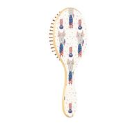 xigua Independence Day Sheep Hair Brush,Massage Wooden Hairbrush Reducing Hair Breakage and Frizzy,No More Tangle for All Hair Types181