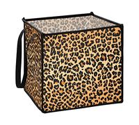 xigua Leopard Print Foldable Storage Basket Bin Closet Cubes Kids Toys Organizer Boxes for Nursery Home Drawer Storage Box Decorative,Hangable108