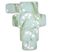 xigua Lily of The Valley Portable Diaper Changing Pad, Waterproof Baby Changing Mat with Storage Pocket & Built-in Pillow, Foldable Travel Pad, Newborn Gift Set for Boy Girl