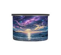 xigua Magical Coastline Airtight Coffee Storage Canister 500ml,Stainless Steel Kitchen Food Storage Container for Grounds Coffee,Beans,Tea,Grains & Sugar338