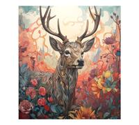 xigua Magnetic Dishwasher Stickers Artistic Deer Portrait Kitchen Dishwasher Cover Sticker, Panel Decal Home Decor Cabinet Appliances Stickers 23in W x 26in H