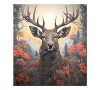 xigua Magnetic Dishwasher Stickers Artistic Deer Portrait Kitchen Dishwasher Cover Sticker, Panel Decal Home Decor Cabinet Appliances Stickers 23in W x 26in H
