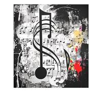 xigua Magnetic Dishwasher Stickers Black Treble Clef Kitchen Dishwasher Cover Sticker, Panel Decal Home Decor Cabinet Appliances Stickers 23in W x 26in H