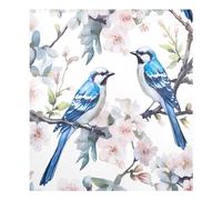 xigua Magnetic Dishwasher Stickers Blue Birds White Kitchen Dishwasher Cover Sticker, Panel Decal Home Decor Cabinet Appliances Stickers 23in W x 26in H