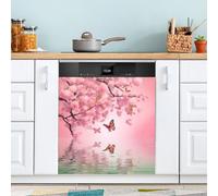 xigua Magnetic Dishwasher Stickers Butterfly on The Water Kitchen Dishwasher Cover Sticker, Panel Decal Home Decor Cabinet Appliances Stickers 23in W x 26in H