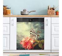 xigua Magnetic Dishwasher Stickers Butterfly Vintage Kitchen Dishwasher Cover Sticker, Panel Decal Home Decor Cabinet Appliances Stickers 23in W x 26in H
